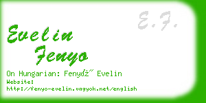 evelin fenyo business card